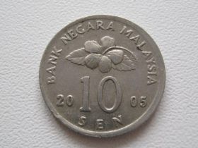 Малайзія Малайзия ^/--/^ Малайзия 10 сенов 2005 года 21910 ^_^^^ Малайзія 10 сенів 2005 року 21910 - фото фото фото