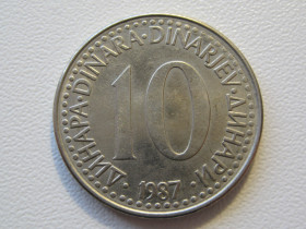Югославія Югославия ^/--/^ Югославия 10 динаров 1987 года #34877 ^_^^^ Югославія 10 динарів 1987 року #34877 - фото фото фото