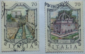 Італія, Ватикан Италия, Ватикан ^/--/^ Италия 1975 Фонтаны, гашеные ^_^^^ Італія 1975 Фонтани, гашені - фото фото фото