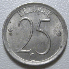 Бельгія Бельгия ^/--/^ Бельгія 25 сантимів 1974 року Belgique 42387 ^_^^^ Бельгия 25 сантимов 1974 года Belgique 42387 - фото фото фото