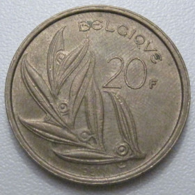Бельгія Бельгия ^/--/^ Бельгія 20 франків 1981 року Belgique 42925 ^_^^^ Бельгия 20 франков 1981 года Belgique 42925 - фото фото фото