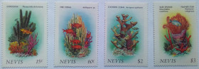 Південна Америка Южная Америка ^/--/^ Невис 1986 Морская фауна, кораллы, MNH ^_^^^ Невіс 1986 Морська фауна, корали, MNH - фото фото фото