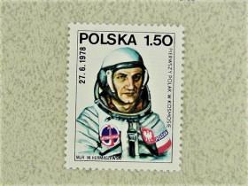 Польща Польша ^/--/^ Поштова марка Польща &amp;quot; Космос &amp;quot; 1978 рік ** ^_^^^ Марка Польша &amp;quot; Космос &amp;quot; 1978 год - фото фото фото