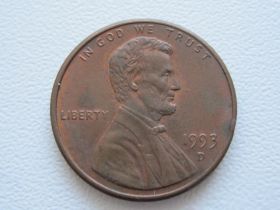 Обігові Обиходные ^/--/^ США 1 цент 1993 года D 21522 ^_^^^ США 1 цент 1993 року D 21522 - фото фото фото