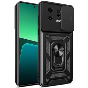 Чохли, бампера Чехлы, бампера ^/--/^ Чохол Fiji Camera Defence для Xiaomi 13 бампер із захистом камери та підставкою Black ^_^^^ Чехол Fiji Camera Defence для Xiaomi 13 бампер с защитой камеры и подставкой Black - фото фото фото