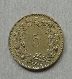 Швейцарія Швейцария ^/--/^ Швейцария 5 раппен  2012 ^_^^^ Швейцарія 5 раппен 2012 - фото фото фото