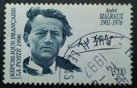 Франція Франция ^/--/^ Франция 1996 Андре Мальро, политик, гашеная ^_^^^ Франція 1996 Андре Мальро, політик, гашена - фото фото фото