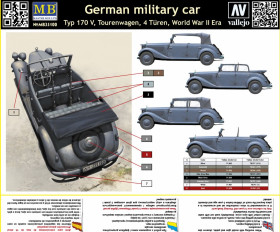 : : ^/--/^ Master Box 35100 German military car, Type 170 V, Tourenwagen, 4 Türen, 1937-1940, 1/35 - фото фото фото