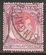 Сінгапур Сингапур ^/--/^ Бр.Сингапур 1951 Sc.16 /--/ а гаш. Перф.18 ^_^^^ Бр.Сінгапур 1951 Sc.16 /--/ а гаш. Перф.18 - фото фото фото