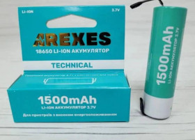 Ліхтарі, ліхтарики Фонари, фонарики ^/--/^ Аккумулятор Arexes 18650 Li-Ion 1500 mAh, 3.7 /--/ v под пайку ^_^^^ Акумулятор Arexes 18650 Li-Ion 1500 mAh, 3.7 /--/ v під пайку - фото фото фото