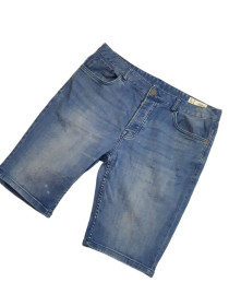 Шорти Шорты ^/--/^ Джинсовые шорты Denim Co, талия 90 см, 4 кармана, темно голубые мужские шорты, Пакистан ^_^^^ Джинсові шорти Denim Co, талія 90 см, 4 кишені, темно блакитні чоловічі шорти, Пакистан - фото фото фото