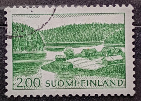 Скандинавія Скандинавия ^/--/^ Финляндия 1964 г - Пейзажи, гаш ^_^^^ 1964 — Пейзажі, гаш - фото фото фото