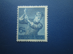 Третій Рейх (-) Третий Рейх (-) ^/--/^ Марка Німеччина Рейх 1943 нестройовий наряд 6+14 пф MNH ^_^^^ Марка Германия Рейх 1943 нестроевой наряд 6+14 пф MNH - фото фото фото