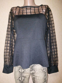 Кофти Кофты ^/--/^ Красивая женская кофта, блузка с баской shein curve ^_^^^ Красива жіноча кофта, блузка з лазкою shein curve - фото фото фото