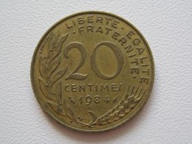 Франція Франция ^/--/^ Франция 20 сантимов 1984 года #9731 ^_^^^ Франція 20 сантимів 1984 року #9731 - фото фото фото