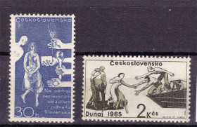 Чехословаччина Чехословакия ^/--/^ Чехословакия 1965 г  MNH  - наводнение ^_^^^ Чехословаччина 1965 MNH - повінь - фото фото фото