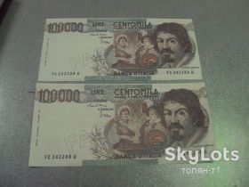 Італія, Ватикан Италия, Ватикан ^/--/^ банкнота 100000 лир 1983 год италия копия реклама лот 2 шт №110 ^_^^^ банкнота 100000 лір 1983 Італія копія реклама лот 2 шт No /--/ 110 - фото фото фото