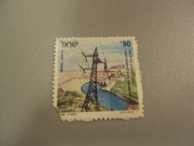 Ізраїль Израиль ^/--/^ марка Израиль 1991 электростанция грэс негаш №1441 ^_^^^ марка Ізраїль 1991 електростанція Грес Негаш No 1441 - фото фото фото