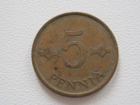 Фінляндія Финляндия ^/--/^ Финляндия 5 пенни 1963 года #16432 ^_^^^ Фінляндія 5 пенні 1963 року #16432 - фото фото фото