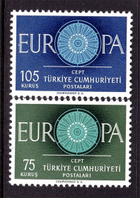 Туреччина Турция ^/--/^ Турция 1963 г MNH - EUROPA  - CEPT ^_^^^ Туреччина 1963 MNH - EUROPA - CEPT - фото фото фото