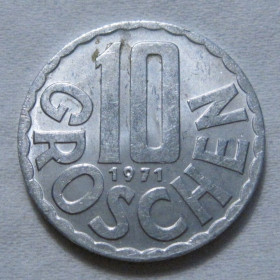 Австрія Австрия ^/--/^ Австрія 10 грошей 1971 року #6 /--/ П /--/ 441 ^_^^^ Австрия 10 денег 1971 года #6 /--/ П /--/ 441 - фото фото фото