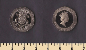 Єлизавета II (після ) Елизавета II (после ) ^/--/^ Великобритания 20 пенсов 1988 ^_^^^ Велика Британія 20 пенсів 1988 - фото фото фото
