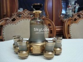 Кухонне начиння, посуд, столове срібло Кухонная утварь, посуда, столовое серебро ^/--/^ Набор Графин Стопки Позолота Цветной Богемский Хрусталь Чехословакия Новый №110 ^_^^^ Набір Графін Стопки Позолота Кольоровий Богемський Хрусталь Чехословаччина Новий No /--/ 110 - фото фото фото