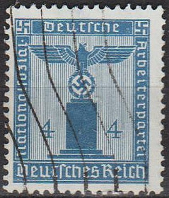 Третій Рейх (-) Третий Рейх (-) ^/--/^ 1938 - Рейх - Службова марка 4 Mi.146 _2,0 € ^_^^^ 1938 - Рейх - Служебная марка 4 Mi.146 _2,0 € - фото фото фото