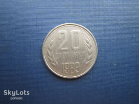 Болгарія Болгария ^/--/^ Монета 20 стотинок Болгария 1989 ^_^^^ Монета 20 стотинок Болгарія 1989 - фото фото фото