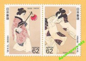 Японія Япония ^/--/^ ЖИВОПИСЬ 1989 ЯПОНИЯ Искусство Театр Полная MNH** ^_^^^ 1989 — Мистецтво Театр Повна MNH** - фото фото фото