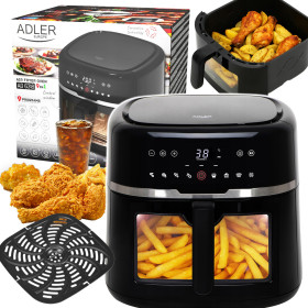 Фритюрниці Фритюрницы ^/--/^ Аерофритюрниця Adler AD 6318 — 8 л, 2500 Вт, 9 автопрограм, LED дисплей, сенсорне керування ^_^^^ Аэрофритюрница Adler AD 6318 — 8 л, 2500 Вт, 9 автопрограмм, LED дисплей, сенсорное управление - фото фото фото