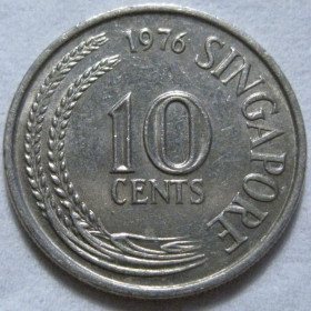 Сінгапур Сингапур ^/--/^ Сінгапур 10 центів 1976 року #6 /--/ П /--/ 563 ^_^^^ Сингапур 10 центов 1976 года #6 /--/ П /--/ 563 - фото фото фото
