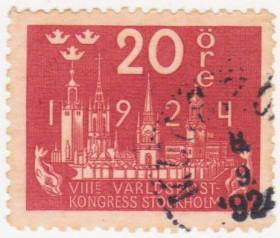 Скандинавія Скандинавия ^/--/^ Швеция 1924 г. № 162 гашеная ^_^^^ Швеція 1924 р. No 162 гашена - фото фото фото