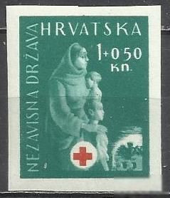 Інші країни Другие страны ^/--/^ Хорватия 1943 медицина Красный Крест мать с ребенком 1 /--/ м.Ungez. ^_^^^ Хорватія 1943 медицина Червоний Хрест мати з дитиною 1 /--/ м.Ungez. - фото фото фото