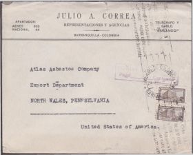 Америка Америка ^/--/^ Колумбия 1949 КЛАССИКА СТАНДАРТ ИСТОРИЯ ПОЧТЫ ПОЧТА ДОКУМЕНТ ОТПРАВЛЕННЫЙ ПОЧТОЙ КОНВЕРТ ПИСЬМО 2 /--/ м ^_^^^ Колумбія 1949 КЛАСИКА СТАНДАРТ ІСТОРІЯ ПОшти ПОШТА ДОКУМЕНТ ВІДПРАВЛЕНИЙ ПОШИТИЙ КОНВЕРТ ПИСОМ 2 /--/ М - фото фото фото