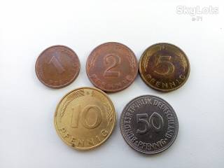 НДР, ФРН ГДР, ФРГ ^/--/^ Германия ФРГ 1 2 5 10 50 пфеннигов Набор Состояние !!! ^_^^^ Німеччина ФРН 1 2 5 10 50 пфенігів Набір Стан !!! - фото фото фото