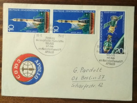 Європа Европа ^/--/^ ГДР Американо-советское космическое сотрудничество 1975 ^_^^^ НДР Американо-радянське космічне співробітництво 1975 - фото фото фото