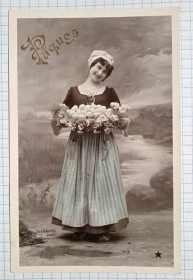 Іноземні Иностранные ^/--/^ Поштова картка листівка Світлого Великодня 1906 р. Франція Dc /--/ 038 ^_^^^ Почтовая карточка открытка Светлого Пасхи 1906 г. Франция Dc /--/ 038 - фото фото фото