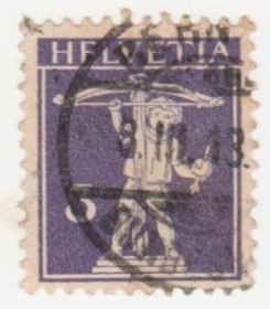 Швейцарія Швейцария ^/--/^ Швейцария 1909  г. № 108 А гашеная ^_^^^ Швейцарія 1909 р. No 108 А гашена - фото фото фото