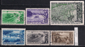 СРСР - СССР - ^/--/^ СССР, 1949 г., распродажа коллекции, государственные лесные полосы и лесонасаждения ^_^^^ СРСР, 1949 р., розпродаж колекції, державні лісові смуги і лісонасадження - фото фото фото