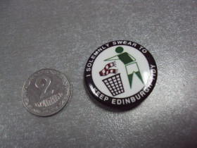 Пам'ятні і ювілейні Памятные и юбилейные ^/--/^ знак i solemnly swear to keep edinburgh tidy порядок в Эдинбурге №1342 ^_^^^ знак i solemnly swear to keep edinburgh tidy порядок в Единбурзі No /--/ 1342 - фото фото фото