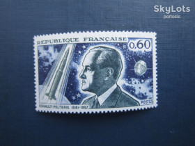 Освоєння космосу Освоение космоса ^/--/^ Марка Франция 1967 10-я годовщина со дня смерти Робера Эсно-Пельтри космос спутник ракета MNH ^_^^^ Марка Франція 1967 10-а річниця з дня смерті Робера Есно-Пельтрі космос супутник ракета MNH - фото фото фото