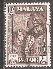 Малайзія Малайзия ^/--/^ Бр.Малайя       (Паханг) 1957 Sc.77 гаш. ^_^^^ Бр.Малайя (Паханг) 1957 Sc.77 гаш. - фото фото фото