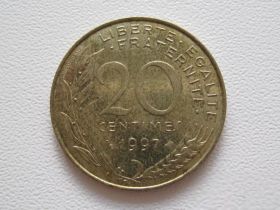 Франція Франция ^/--/^ Франция 20 сантимов 1997 года #9816 ^_^^^ Франція 20 сантимів 1997 року #9816 - фото фото фото