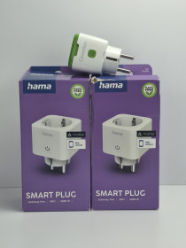Розетки, вимикачі Розетки, выключатели ^/--/^ Набір розумних Wi-Fi розеток Hama Smart Plug Matter 3680 Вт + GreenSun, 3 шт. ^_^^^ Набор умных Wi-Fi розеток Hama Smart Plug Matter 3680 Вт + GreenSun, 3 шт. - фото фото фото