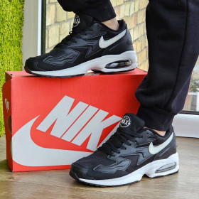Кросівки Кроссовки ^/--/^ Чоловічі Чорні Кросівки 90 Air Max 2 Шкіряні  для бігу (наявність розмірів в описі) ^_^^^ Мужские Черные Кроссовки 90 Air Max 2 Кожаные для бега (наличие размеров в описании) - фото фото фото