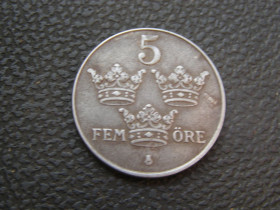 Швеція Швеция ^/--/^ 5 эре Швеция 1948 г железо ^_^^^ 5 ери Швеція 1948 р залізо - фото фото фото