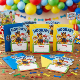 Інше Другое ^/--/^ Запрошення на день народження «Щенячий Патруль»           (PAW Patrol) + конверти           (8 шт.) ^_^^^ Приглашение на день рождения «Щенячий Патруль» (PAW Patrol) + конверты (8 шт.) - фото фото фото