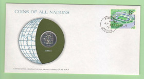 Ямайка Ямайка ^/--/^ ЯМАЙКА : монета 10 центов 1979 год конверт из серии &amp;quot;COINS OF ALL NATIONS&amp;quot; + марка ^_^^^ ЯМАЙКА: монета 10 центів 1979 конверт із серії &amp;quot;COINS OF ALL NATIONS&amp;quot; + марка - фото фото фото