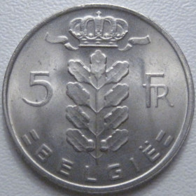 Бельгія Бельгия ^/--/^ Бельгія 5 франків 1969 року Belgie 42850 ^_^^^ Бельгия 5 франков 1969 года Belgie 42850 - фото фото фото